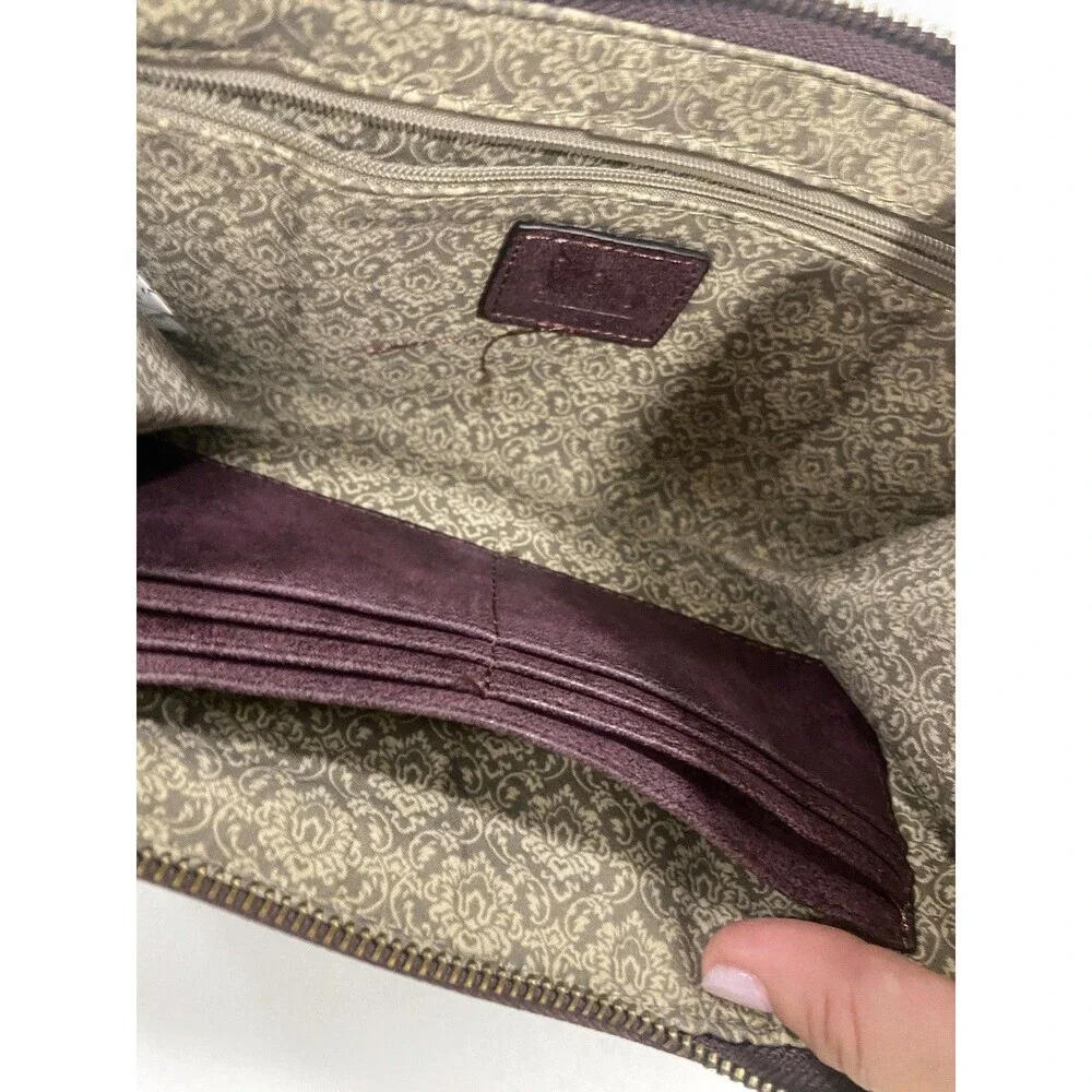 Joy Susan Purple Leather Wristlet Wallet